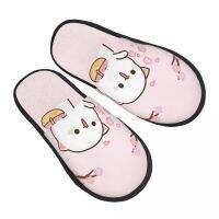 Kawaii Mochi Cat Peach และ Goma Comfort Scuff พร้อมรองเท้าแตะโฟมหน่วยความจำ Women Ho House Shoes