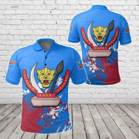 Style Summer 2023 NEW Democratic Reppublic Of Congo Coat Of Arms Spaint Unisex Adult Polo Shirtsize：XS-6XLNew product，Canbe customization high-quality