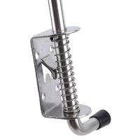 【LZ】✷✑  Spring Loaded Stainless Steel Security Barrel Bolt Latch Silver Tone Spring Latches Door Cabinet Hinges Hardware