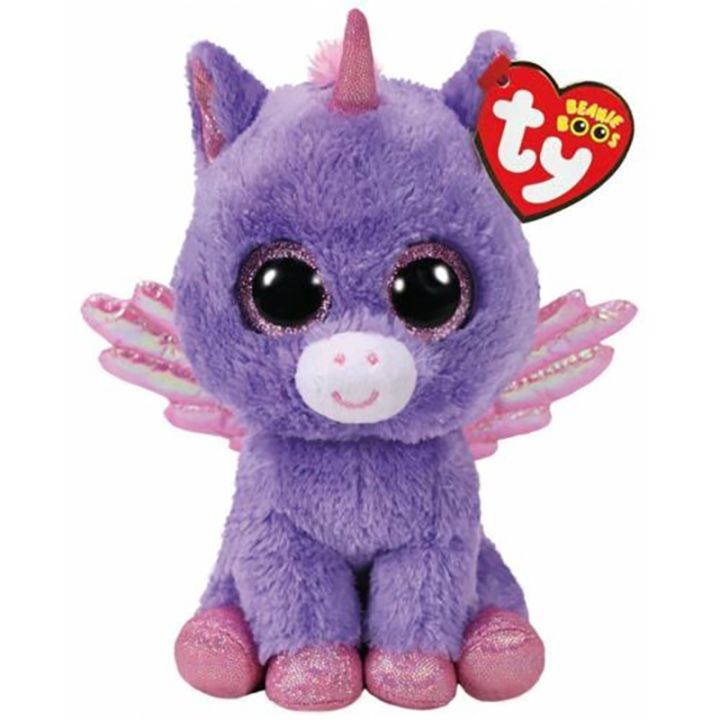 Plush toys】 15CM Ty Beanie Athena Winged Unicorn Kawaii Cute Soft Plush  Animal Collection Stuffed Doll Kids Give Gifts 