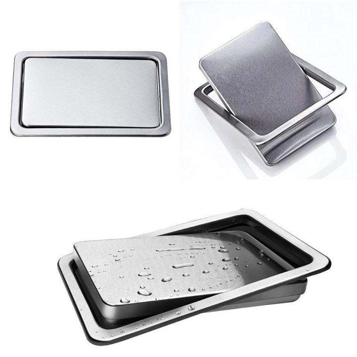 Steel Flap Lid Trash Bin Cover Flush Recessed Balance Swing Flap Lid