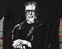 HERMAN MUNSTER T-SHIRT - Münsters Adams Family Vintage Horror - Punk Goth - Premium Ladies Hoodie