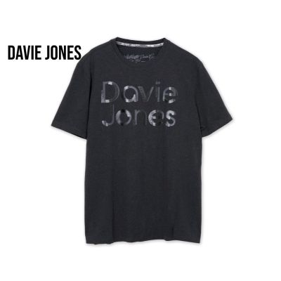 DSL001 เสื้อยืดผู้ชาย DAVIE JONES เสื้อยืดพิมพ์ลาย สีเทา Graphic Print T-Shirt in grey TB0247CD เสื้อผู้ชายเท่ๆ เสื้อผู้ชายวัยรุ่น