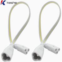 KESHE 2pcs ทองแดงทองแดง สายไฟเชื่อมต่อหลอดไฟ LED สีขาวขาว 3Pin T5ท่อต่อสายไฟต่อชายและหญิง ทนทานต่อการใช้งาน พลาสติกพีวีซีพลาสติก .ค่าาาท่อ LED แบบบูรณาการสามหลุมเสียบลวด อุปกรณ์สำหรับช่างไฟฟ้า