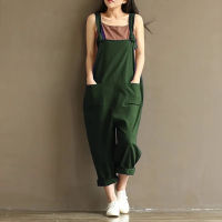 2023ใหม่ Vintage Corduroy Jumpsuits ผู้หญิงฤดูใบไม้ร่วงกางเกง2023 Casual Suspender ขากว้าง Playsuits Rompers กางเกง