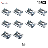 MARBIT 10ชิ้น M4 M5 M6 M8สปริงรถยนต์เหล็กชนิด U คลิปกับเกลียว8mm 5mm 6mm 4mm