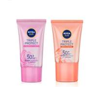 NIVEA Sun Triple Protect SPF50+ PA+++ นีเวีย ซัน ทริปเปิ้ล โพรเทค เอ็กซ์ตร้า เรเดียนซ์ แอนด์ สมูท เอสพีเอฟ50+พีเอ+++ (บรรจุ 15 มล.) มีให้เลือก 2 สูตร