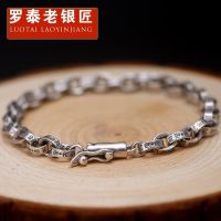 ♣♈✐  Skills and old silversmith 925 bracelet with female han edition fashion personality male lovers of fine