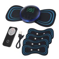 ZZOOI LCD Display EMS Neck Stretcher Electric Massager 8 Mode Cervical Massage Patch Pulse Muscle Stimulator Portable Relief Pain Massage Chairs &amp; Massager