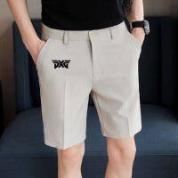 Men Mens Golf Suit Shorts Mens Summer Simple Slim-fit Straight Handsome Thin Five-point Trousers High-end Golf Trousers