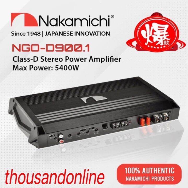 NAKAMICHI NGOD900.1 CAR AMPLIFIER CL D HIGH POWER AMPLIFIER