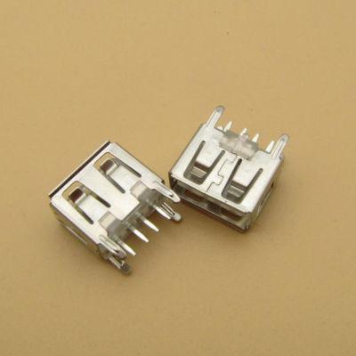 100pcs laptop motherboard micro 2.0 USB 4pin 4 pin DC white A Type Flat Angle 180 Degree Female PCB Connector Socket Jack Plug