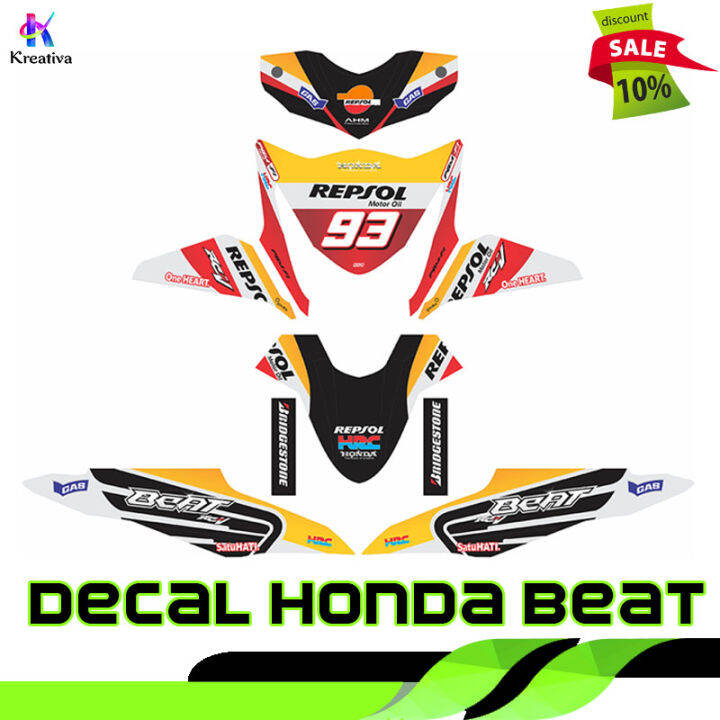 Stiker Motor Beat Fi Decal Honda Beat Full Body Variasi Modifikasi