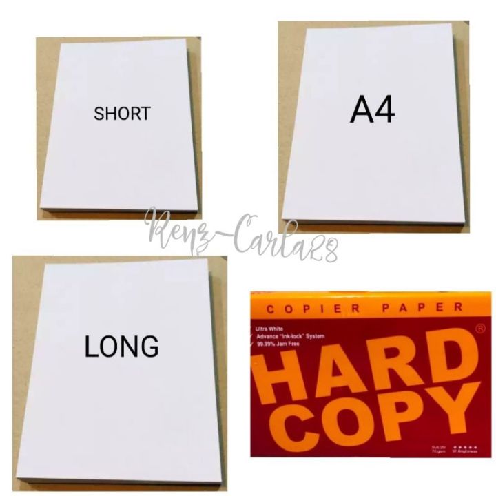 Bond Paper Short A4 Long 50pieces 100pieces Repacked Lazada PH