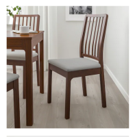 Chair dining upholstered sit comfortably, light grey size 45x51x95 cm.