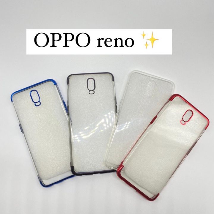 ส่งจากไทย-oppo-case-เคสมือถือ-ราคาถูก-เคส-oppo-r17-r15-opporeno-oppor15pro-เคสใสขอบสี-เคสโทสับ-กันรอย-9-9