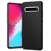 เคสโทรศัพท์ซิลิโคนนิ่มสำหรับ Samsung Galaxy S10 5G 6.7นิ้วเคลือบผิว TPU ยืดหยุ่นได้ (สีดำ)