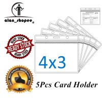 [NEW EXPRESS]▼ 5Pcs Card Protector 4 X 3 Inches PVC Cards Holder Visiblely Clear ID Name Badge with Waterproof Type Resealable Zip