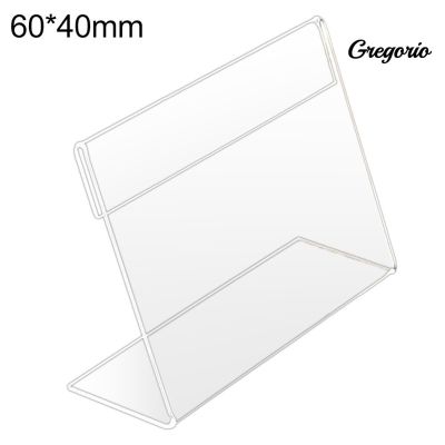 [Grego] Acrylic Clear Sign Label Display Holder Price Card Tag Stand Rack