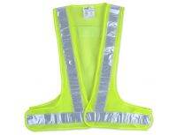 เสื้อจราจรสะท้อนแสงรูปตัววี รุ่น GR-5559V สีเขียว แถบสีเงิน YAMADA V shape glittering safety vest Model GR-5559V green (Silver tape) YAMADA