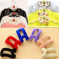 New! 10 Pcs Home Creative Mini Flocking Clothes Hanger Easy Hook Closet Organizer