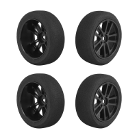 4Pcs 66mm Foam Tire Sponge Tyre Wheel Rim Set for Wltoys 144001 124016 124017 124018 124019 104001 RC Car Upgrade Parts