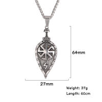 Dawapara Slavic Kolovrat Shield Pendant Not Fade Viking Jewelry Mens Necklaces Runic Runes Sowilo Sun Protection Talisman Amulet