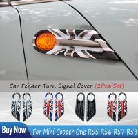 For MINI Cooper D One R56 Clubman R55 Convertible R57 R58 Grey Jack Car Fender Turn Signal Light Cover Car Exterior Accessories