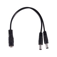 3Pcs 5.5X2.1mm 1 to 2 M/F DC Power Splitter Cable for Security CCTV Camera