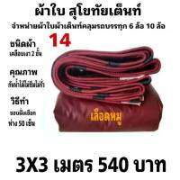 ผ้าใบผ้าเต็นท์ เงา2ชั้น ขนาดใช้ทั่วไป 3 X 3เมตร 540 บาท