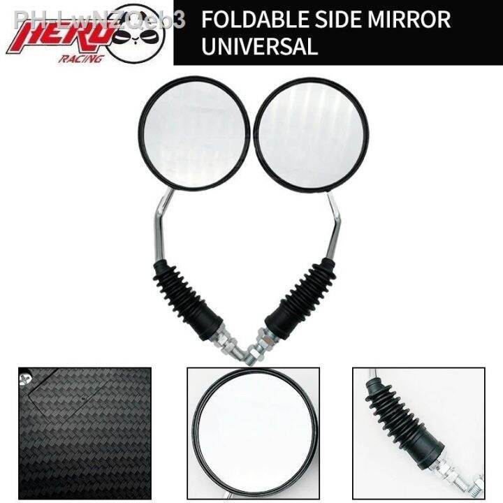 Mio I Accessories And Parts Thai Foldable Side Mirror Clear Mirror Carbon Fiber Universal