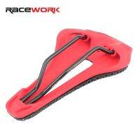 RACEWORK อานจักรยานพิมพ์ลาย3D เรซินเหลวรังผึ้งเบาะรองนั่งแสนนุ่มที่นั่งจักรยาน MTB ปั่นจักรยานไตรกีฬาถนนที่นั่งแข่ง