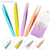 ™  4Pcs/Bag Professional Eyebrow Tweezers Set Stainless Steel Hair Removal Brow Clip Makeup Eyelashes Forceps Trimming Beauty Tools