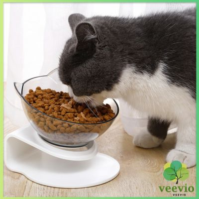 Veevio ชามอาหารสัตว์เลี้ยง แบบคู่/แบบเดี่ยว อุปกรณ์สัตว์เลี้ยง Pet bowl มีสินค้าพร้อมส่ง