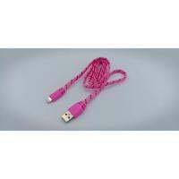 HOT SALE สายชาร์จไอโฟนUSB แบบถักยาว1เมตร ##ทีวี กล่องรับสัญญาน กล่องทีวี กล่องดิจิตัล อิเล็แทรอนิกส์ เครื่องบันทึก กล้องวงจรปิด จานดาวเทียม AV HDMI