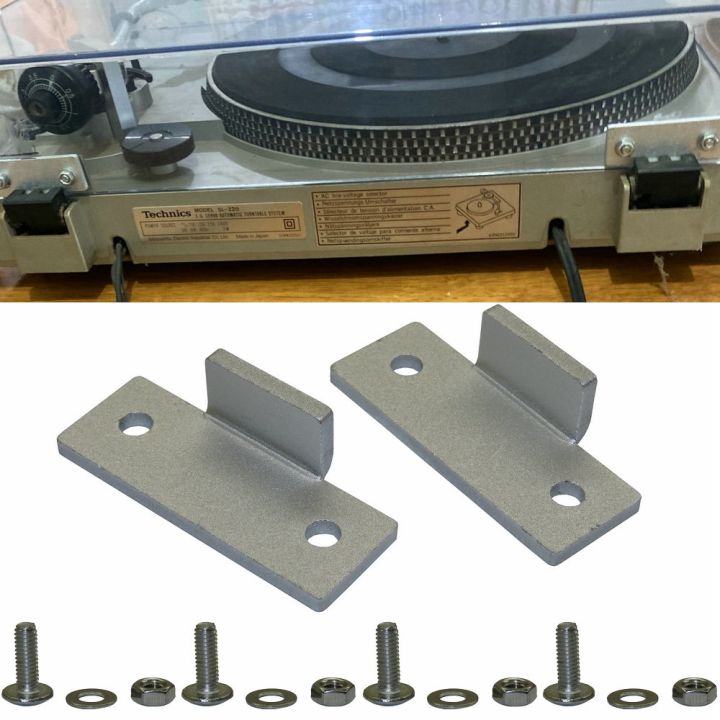 aluminum-made-2-technics-sld2-3200-b2-d3-sl-220-others-turntable-dust-cover-repair-tab-hinges