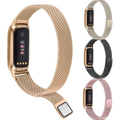 สายนาฬิกาโลหะสายรัดข้อมือสำหรับ Fitbit Luxe เปลี่ยนสายนาฬิกาสายรัดข้อมือแม่เหล็กสำหรับ Fitbit Luxe อุปกรณ์เสริมนาฬิกาอัจฉริยะ Correa CarterFa