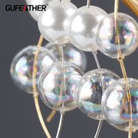 GUFEATHER M1074 jewelry accessories handmade glass beads 18k gold plated rhodium plated jewelry making diy pendants 6pcs/lot DIY accessories and other