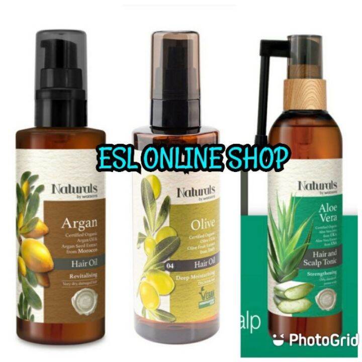 Naturals by Watsons Hair Oil Argan / Olive 100ml / Aloe Vera