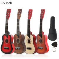 Guitar 25 Inch Basswood Acoustic Guitar with Pick Strings Big Guitar for Children and Beginner Guitar Set