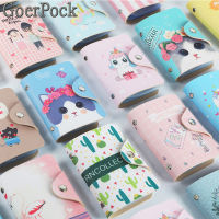 Cartoon PU Leather Function 20 Bits Card Case Business Card Holder Men Women Credit Passport Card Bag ID Passport Card Wallets2023