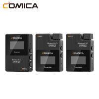 COMICA BoomX-D PRO D2 One-Trigger-สอง2.4G ระบบไมโครโฟนไร้สายแบบ Dual-Channel ในตัว8G การ์ดความจำดิจิตอลและแอนะล็อกเอาต์พุต100M ระยะที่มีผลสำหรับ DSLR กล้องมิเรอร์เลสสมาร์ทโฟน