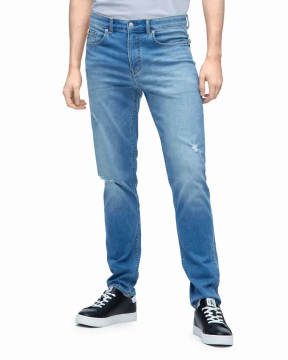 Calvin Klein Jeans 059 Body Taper Light Blue Men Denim Pants | Lazada PH