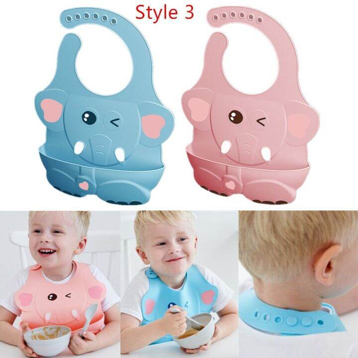 2021-cute-baby-bibs-waterproof-silicone-bib-infant-toddler-feeding-saliva-towel-cartoon-adjustable-children-apron-with-pocket