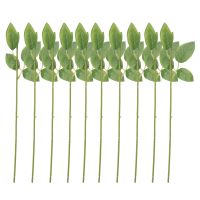 50pcs Artificial Fake Rose Flower Stems For Diy Handmade Bouquet Flower Leaf Vein Wedding Home Decoration