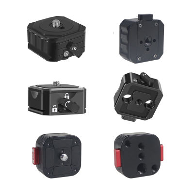 Dual Lock Quick Release Plate Clamp Camera ฐานอะแดปเตอร์ขาตั้งกล้อง (รองรับ Arca-Type) W 14สกรูสำหรับจอภาพ Fill Light