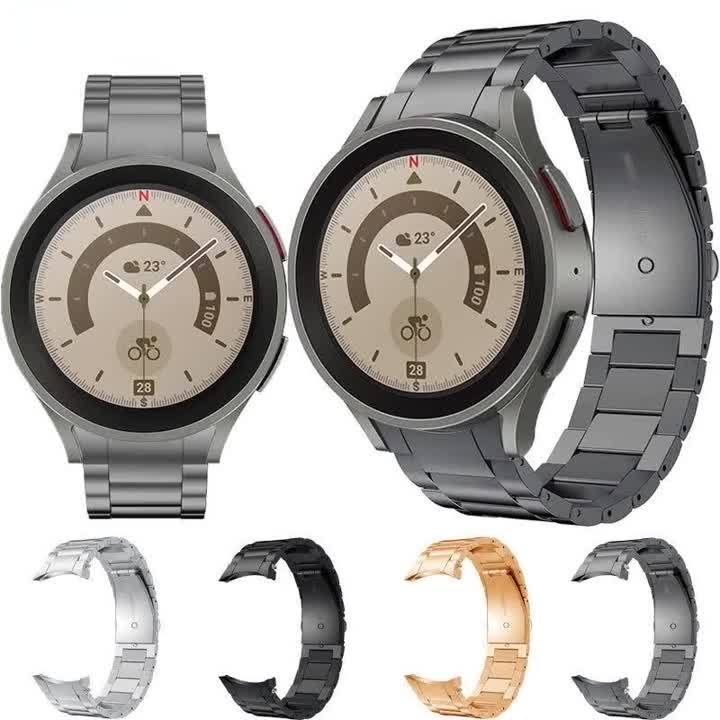 Metal Strap Samsung Galaxy Watch 4  Curved End Steel Watch Bracelet -  Stainless - Aliexpress