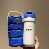 Startbuck ถ้วย Starbuck รุ่นที่จำกัดขาตั้งกล้อง670มล. ถ้วยดื่มคู่แก้วประกอบสแตนเลสปากพร้อมฝาครอบถ้วยแก้วแบบมีหลอดถ้วยน้ำ Starbuck ปลายฝาครอบฟาง