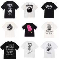 ❄❇▪ ST high-end fashion brand Stussis joint letter printing creative short-sleeved joint summer T-shirt for men and women couples