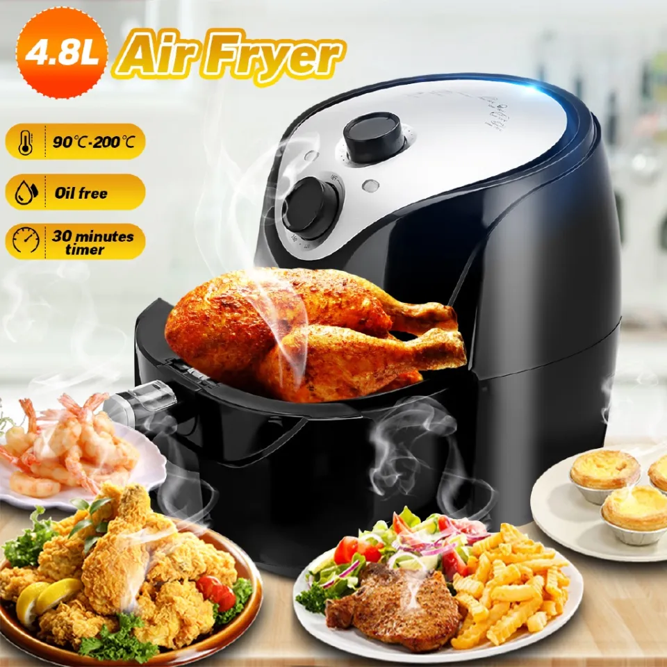 4.8L Air Fryer , Oilless Cooker, Nonstick Basket, Easy To Clean